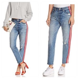 NWT! Pistola Nico Striped High wAist Jeans Racer